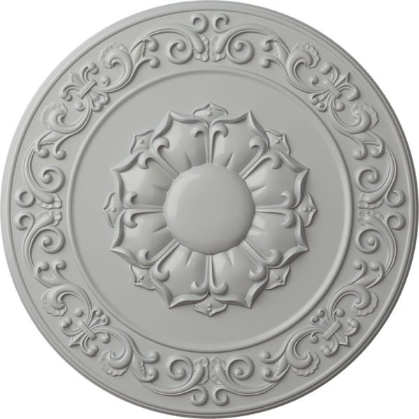 Ekena Millwork Sydney Ceiling Medallion (Fits Canopies up to 5 3/4"), Hand-Painted Frost, 27 3/4"OD x 2"P CM27SYFRF - main
